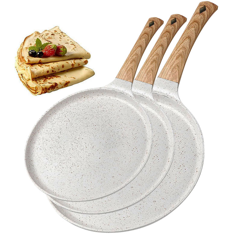 Egg Waffle Pan - 20/24/28cm Anti-aanbak Crepe Eierpan Pizza Bakpan