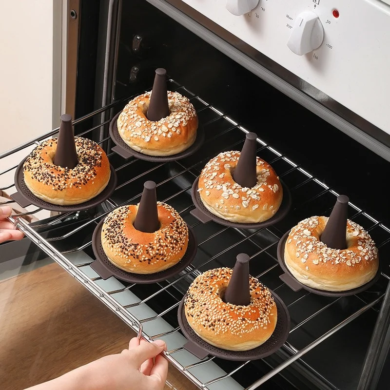 Donut Mold Silicone - 6 Stuks Bakvorm Brood Donut Pannen