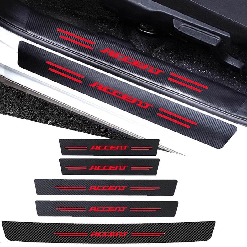 Crepe Pan Carbon - Auto Styling Deurdrempel Sill Anti Scratch