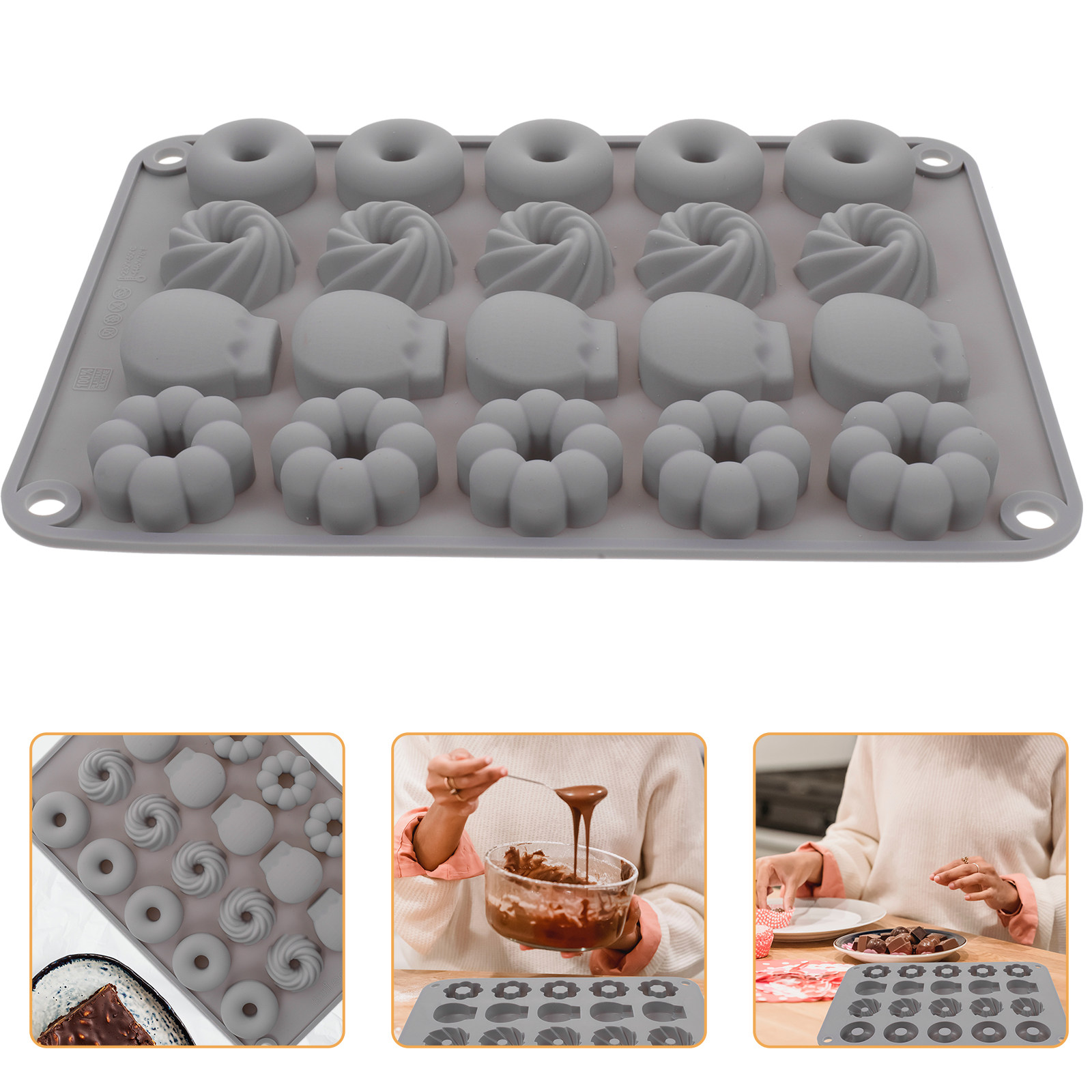 Donut Mold Silicone - Chocolade Donutvorm Siliconen Mini Bakkerij Snoep