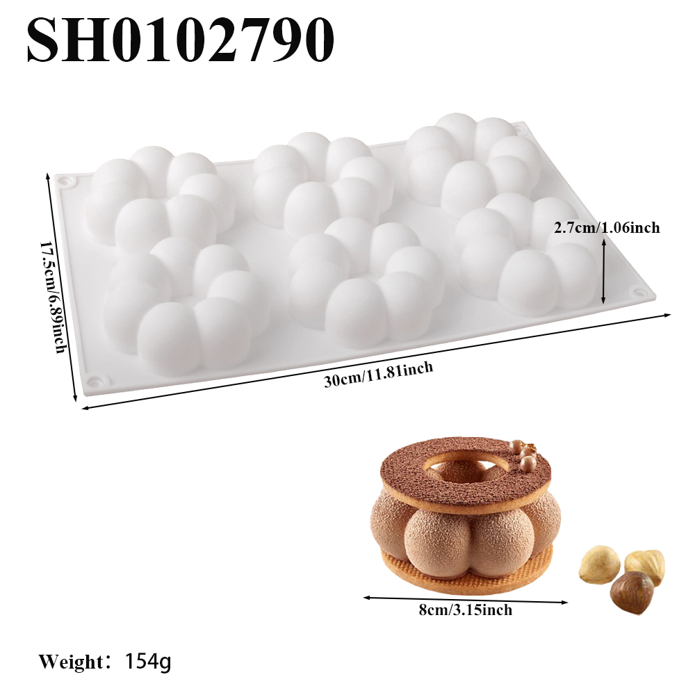 1 of 6 cellen bloemvormige don - Donut Mold Silicone recensie en prijs