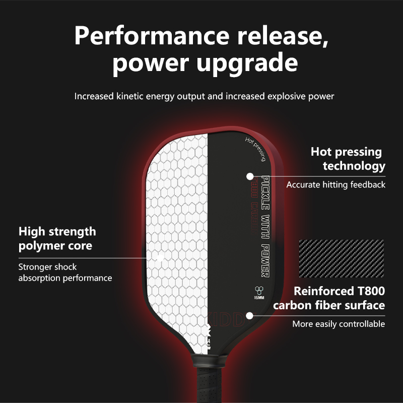 T800 Carbon Fiber Pickleball B - Crepe Pan Carbon recensie en prijs