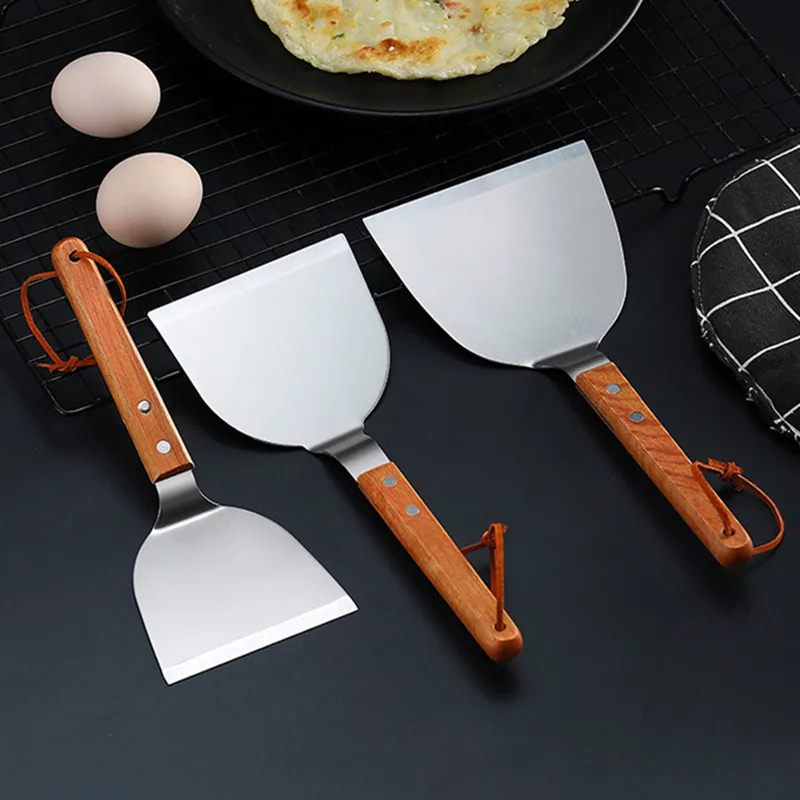 Roestvrij staal houten handvat - Okonomiyaki Spatula recensie en prijs
