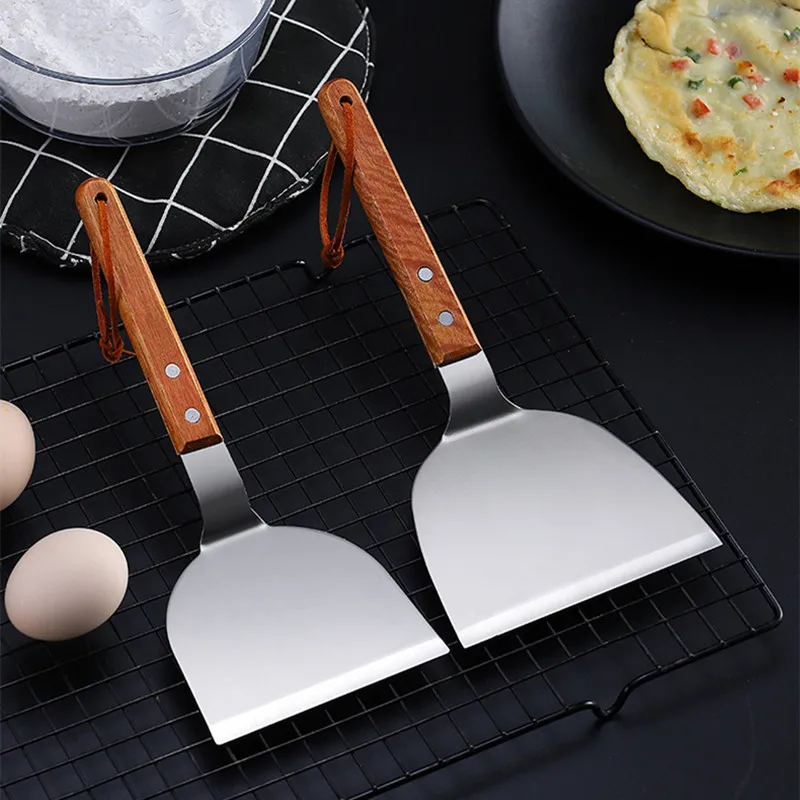 Roestvrij staal houten handvat - Okonomiyaki Spatula recensie en prijs