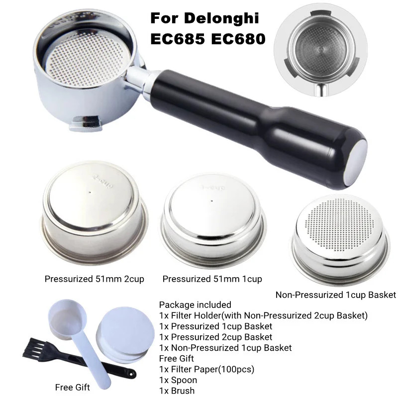 51Mm Koffie Bodemloze Portafil - Delonghi Espresso Magnifica recensie en prijs